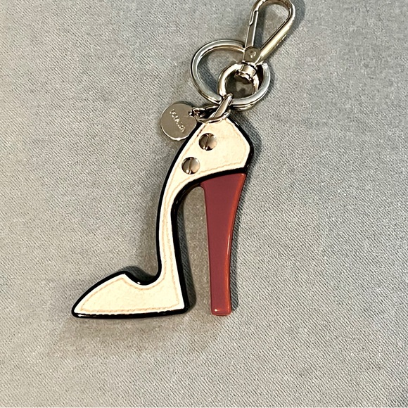 Authentic Prada White with Red Heel Stiletto Bag Charm/Key Chain - Picture 1 of 5
